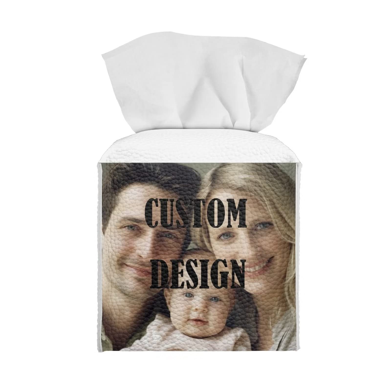 Amazon.com: NETILGEN Customize Tissue Box Cover PU Leather Square